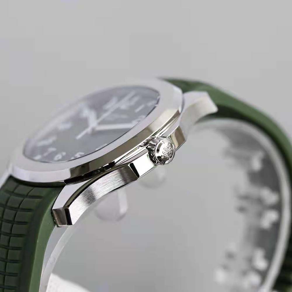 Patek Philippe Men Aquanaut Self-winding 42.2 mm in White Gold-Green (6)