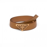 Prada Women Saffiano Leather Belt-Brown