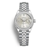 Rolex Lady-Datejust Classic Watches Oyster 28 mm in Oystersteel and White Gold-Silver