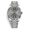 Rolex Men Datejust Classic Watches Oyster 41 mm in Oystersteel and White Gold-Grey