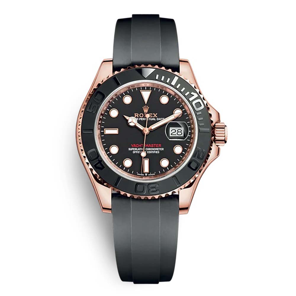 Rolex Men Yacht-Master Professional Watches Oyster 40 mm in Everose Gold-Black (1)