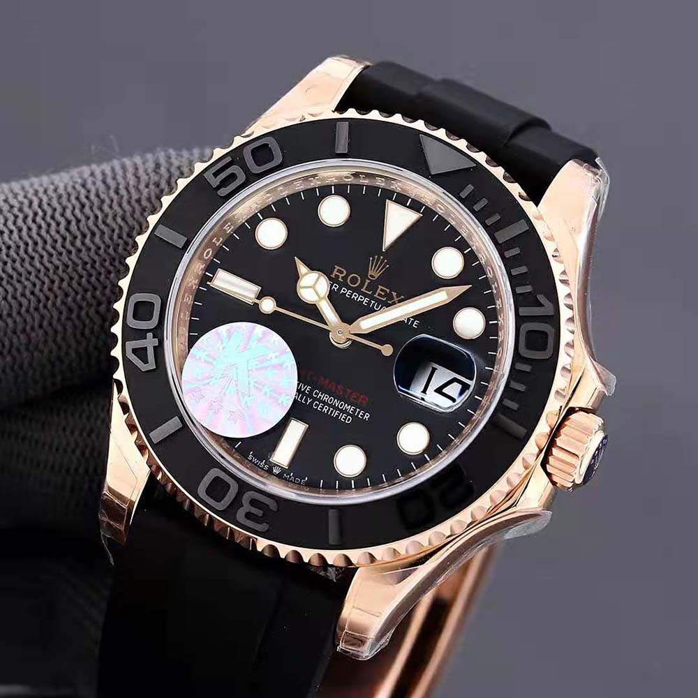 Rolex Men Yacht-Master Professional Watches Oyster 40 mm in Everose Gold-Black (2)