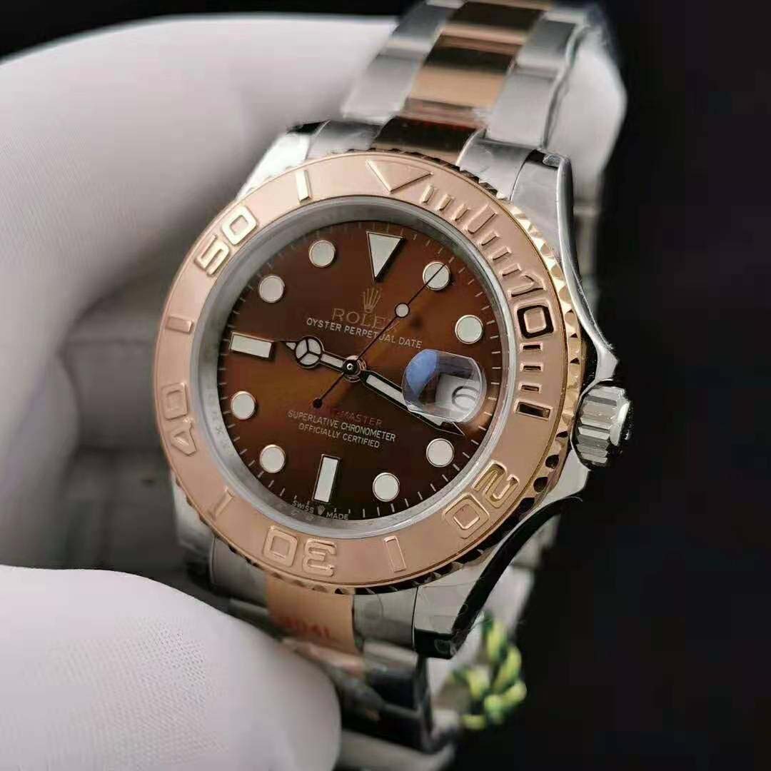 Rolex Men Yacht-Master Professional Watches Oyster 40 mm in Oystersteel and Everose Gold-Brown (3)