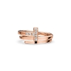 Tiffany T Diamond Square Wrap Ring in Rose Gold