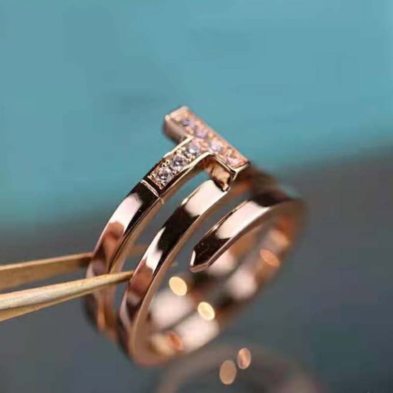 Tiffany T Diamond Square Wrap Ring in Rose Gold (4)