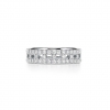 Tiffany T True Wide Ring in White Gold with Diamonds-Silver