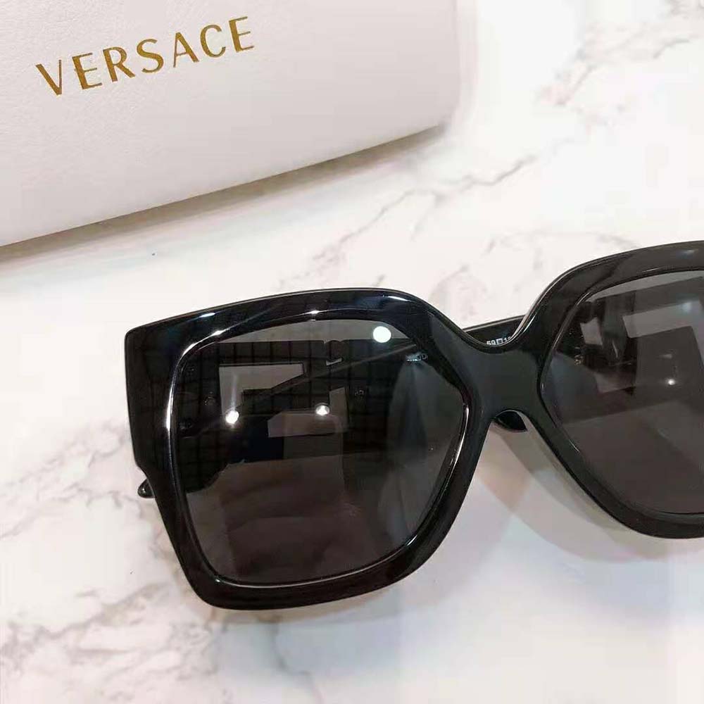Versace Women Greca Sunglasses-Black (3)