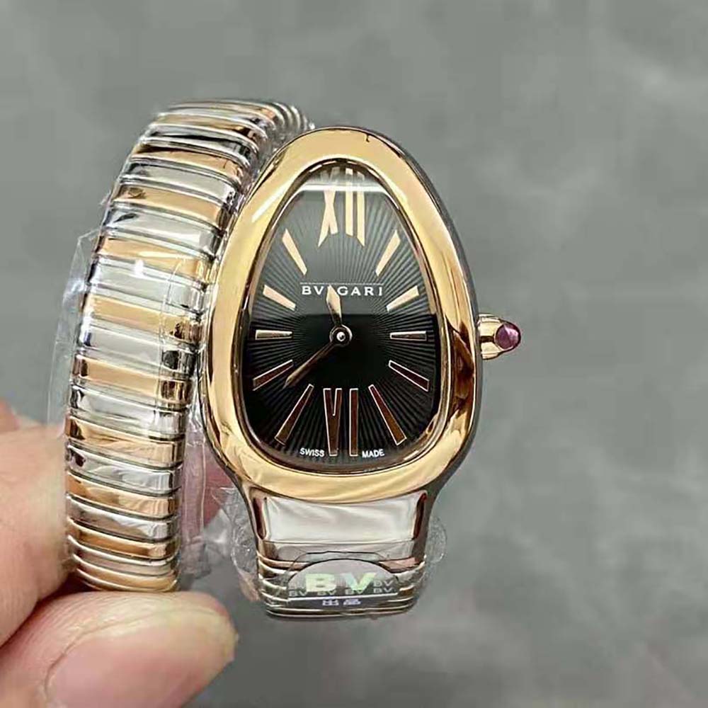 Bulgari Women Serpenti Tubogas Watch Quartz Movement 35 mm in Stainless Steel (2)