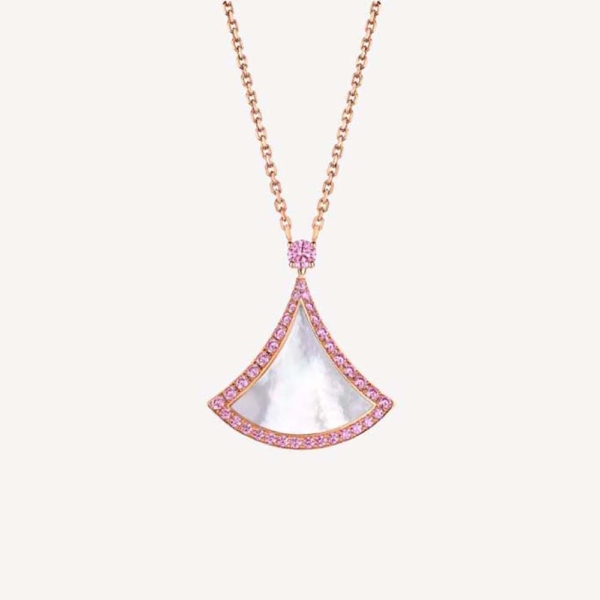 Bvlgari Women DIVAS’ DREAM Necklace in 18 KT Rose Gold Set-Pink (1)