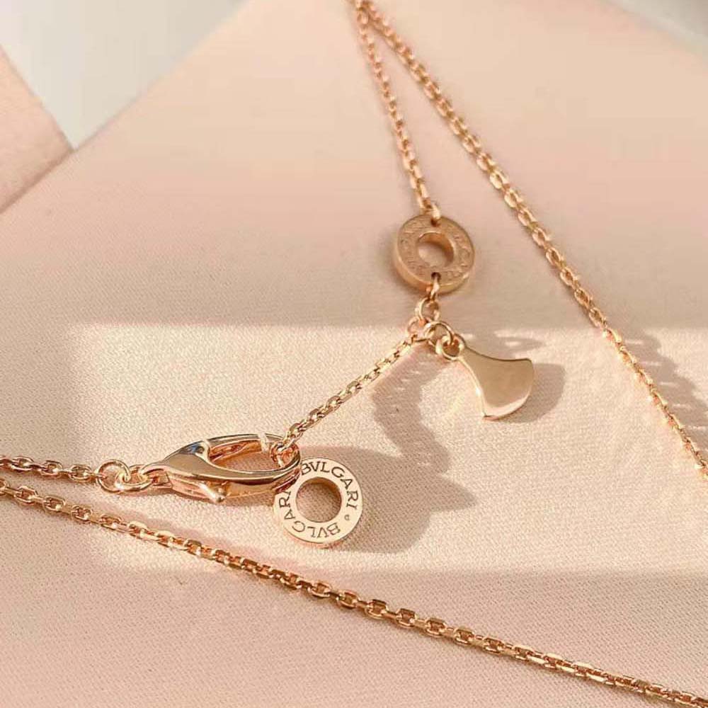 Bvlgari Women DIVAS’ DREAM Necklace in 18 KT Rose Gold Set-Pink (7)