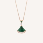 Bvlgari Women DIVAS' DREAM Necklace in 18 KT Rose Gold with Pendant Set-Green