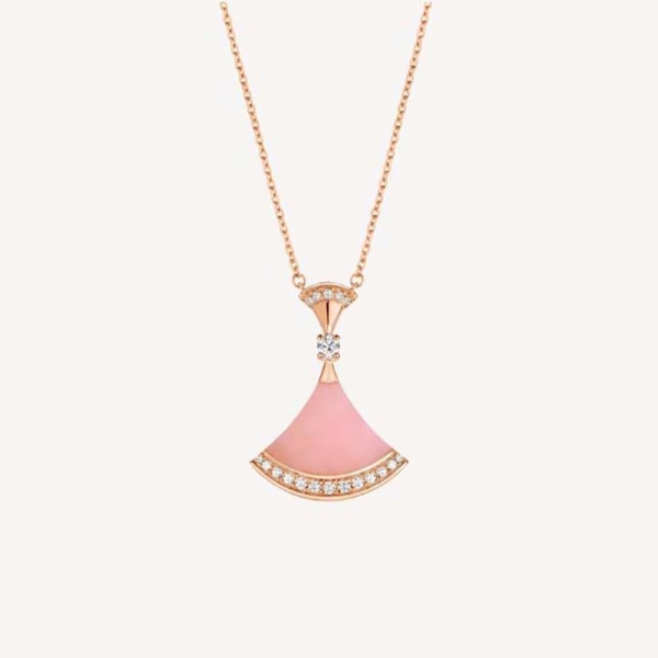 Bvlgari Women DIVAS’ DREAM Necklace in 18 KT Rose Gold with Pendant Set-Pink (1)