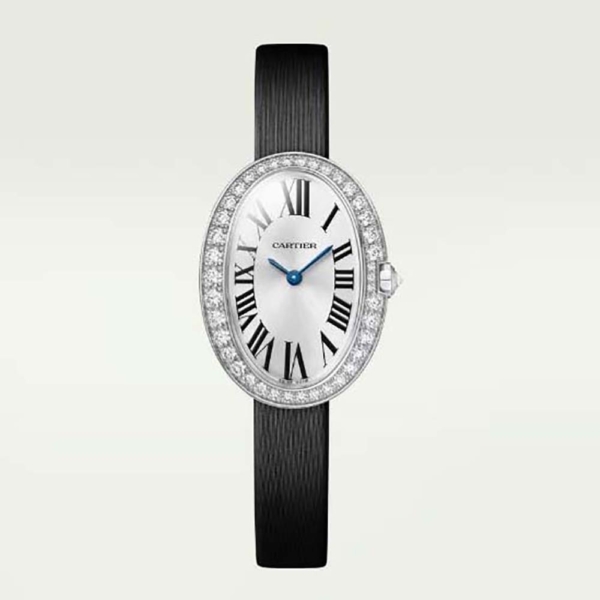 Cartier Women Baignoire Watch Small Model Quartz Movement in White Gold (1)