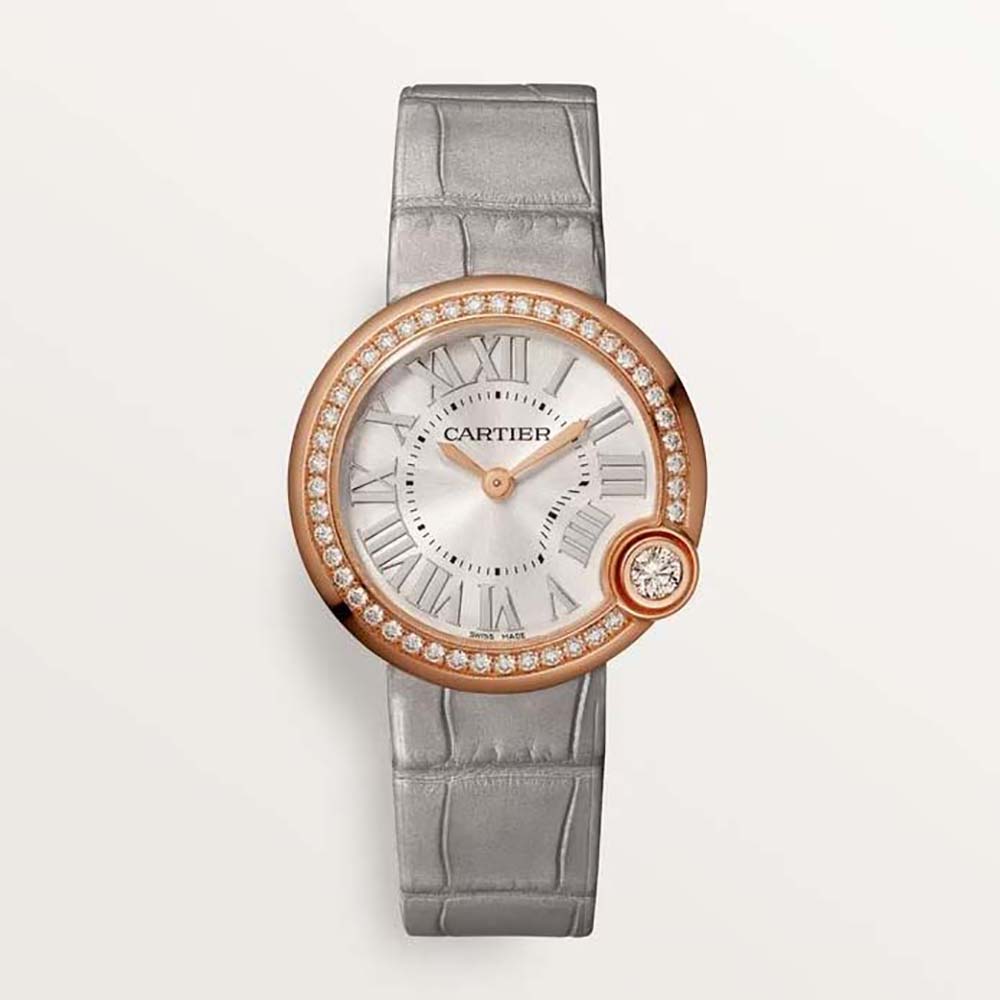 Cartier Women Ballon Blanc De Cartier Watch 30 mm Quartz Movement in Rose Gold (1)