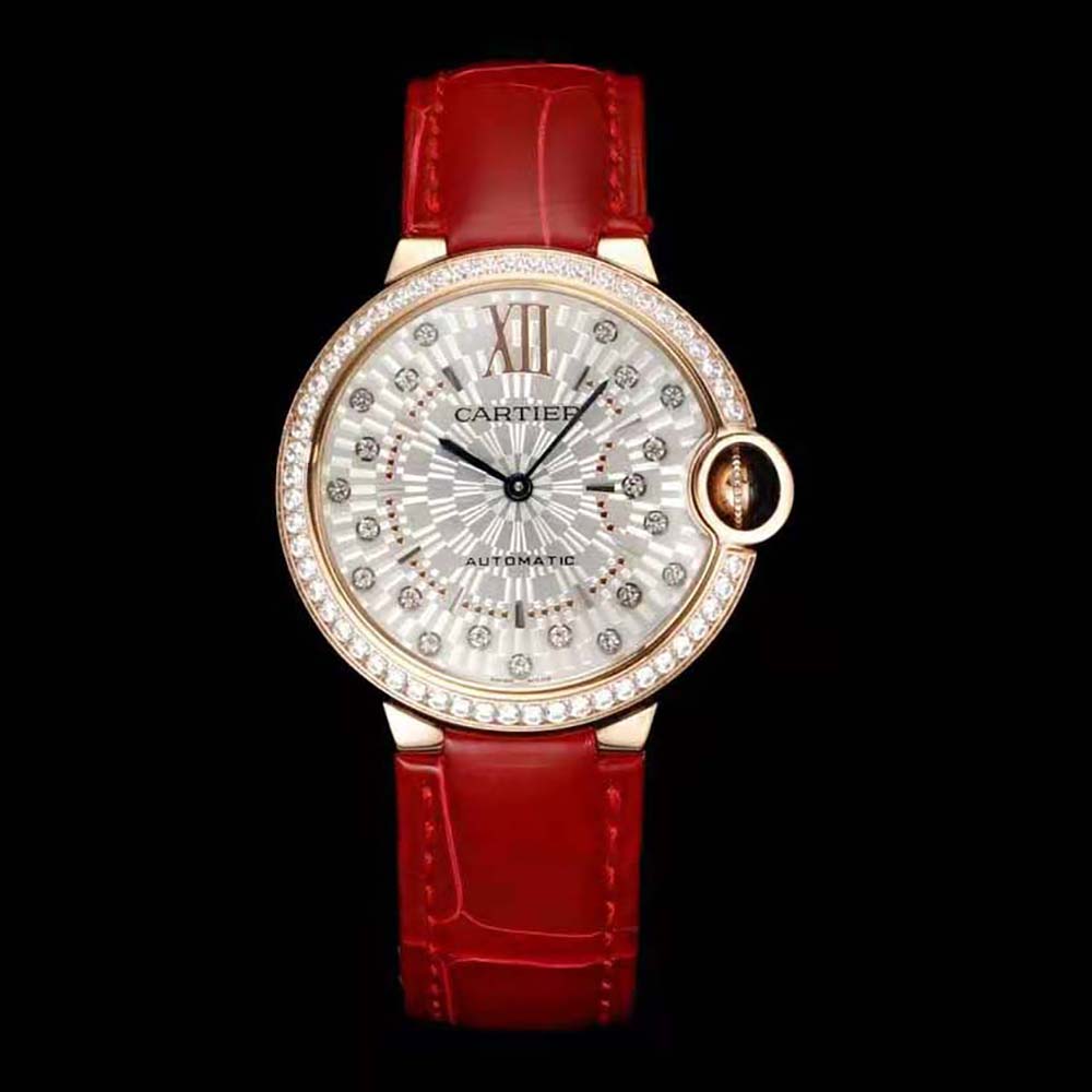 Cartier Women Ballon Bleu De Cartier Watch 33mm in Rose Gold and Diamonds (3)