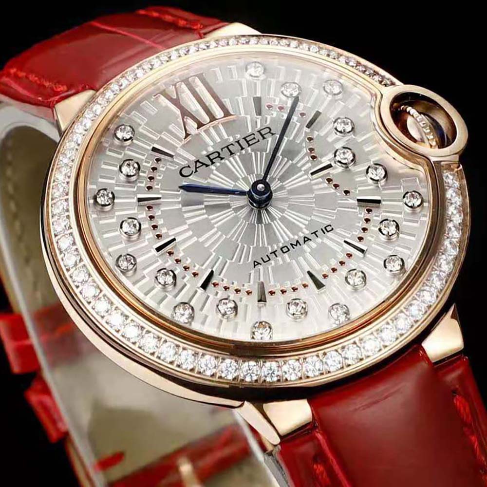 Cartier Women Ballon Bleu De Cartier Watch 33mm in Rose Gold and Diamonds (9)