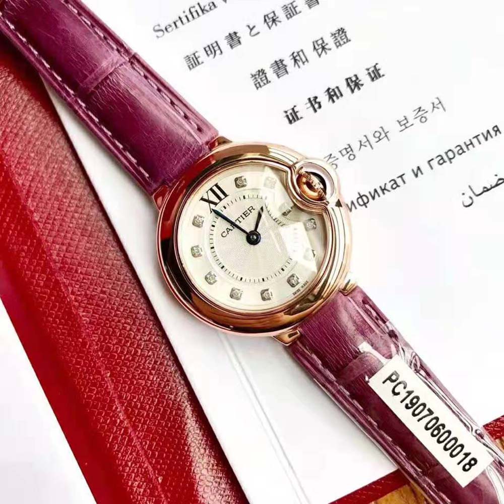 Cartier Women Ballon Bleu De Cartier Watch Mechanical Movement 33 mm in Rose Gold (3)