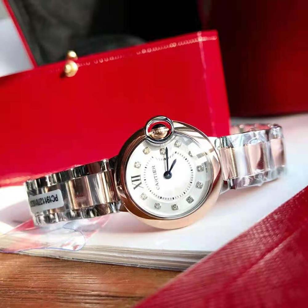 Cartier Women Ballon Bleu De Cartier Watch Mechanical Movement 33 mm in Steel (5)