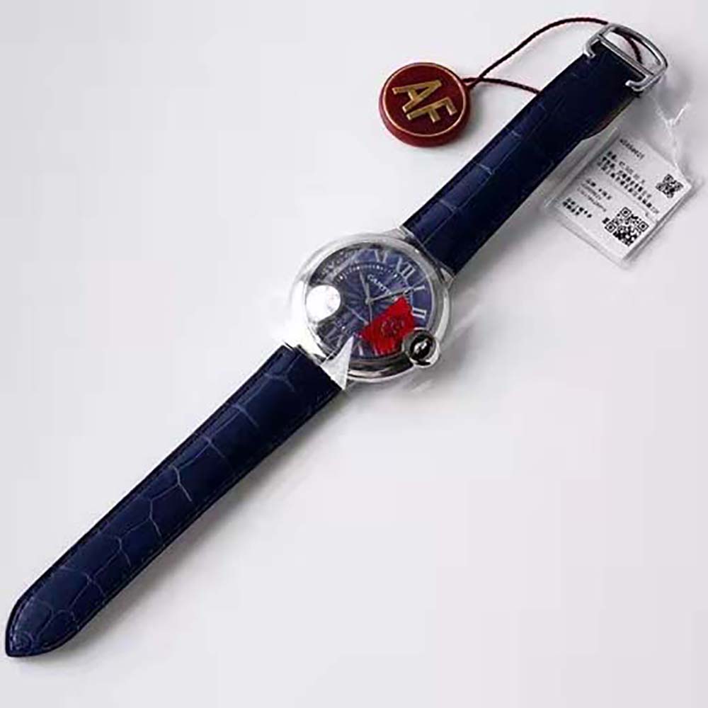 Cartier Women Ballon Bleu De Cartier Watch Mechanical Movement 42 mm in Steel-Blue (10)