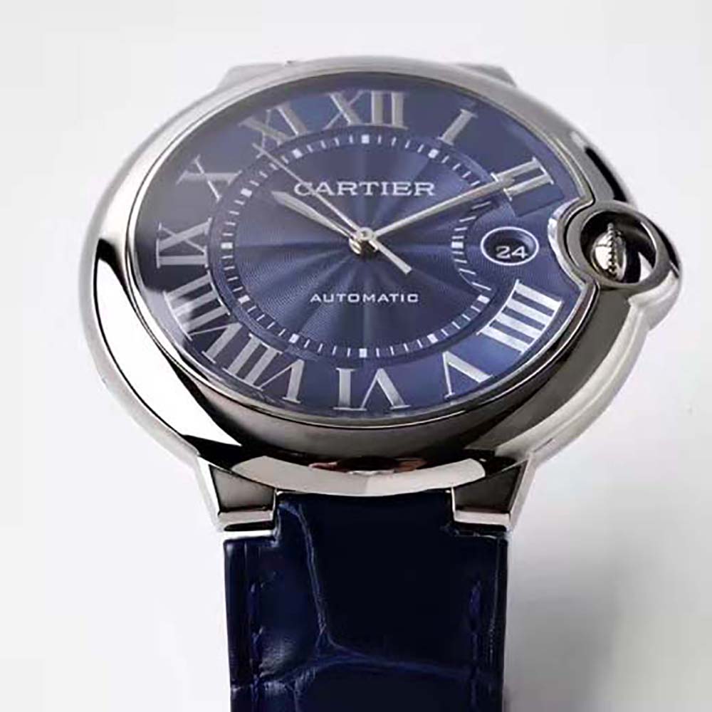 Cartier Women Ballon Bleu De Cartier Watch Mechanical Movement 42 mm in Steel-Blue (3)