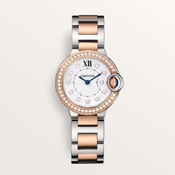 Cartier Women Ballon Bleu De Cartier Watch Quartz Movement 28 mm in Steel (1)