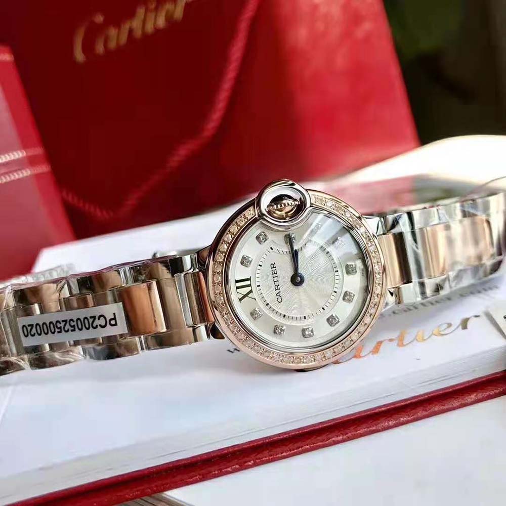 Cartier Women Ballon Bleu De Cartier Watch Quartz Movement 28 mm in Steel (2)