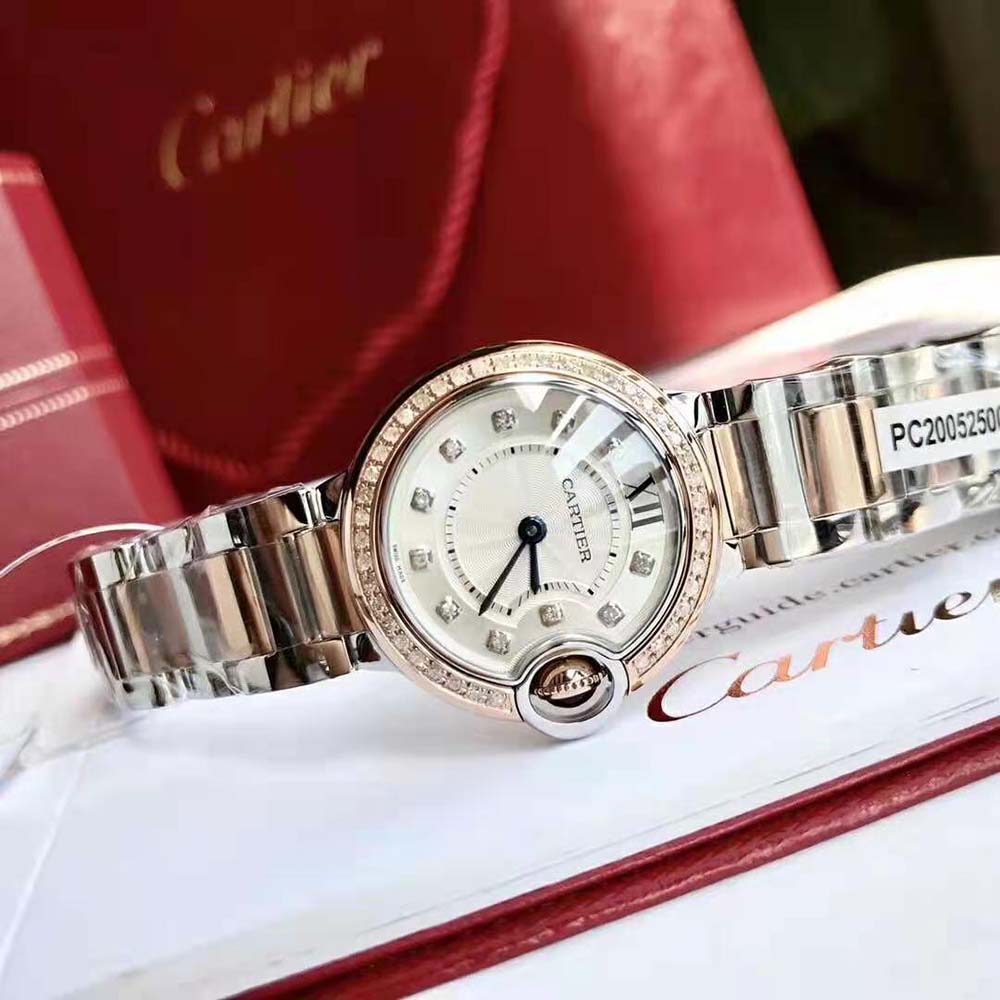 Cartier Women Ballon Bleu De Cartier Watch Quartz Movement 28 mm in Steel (8)