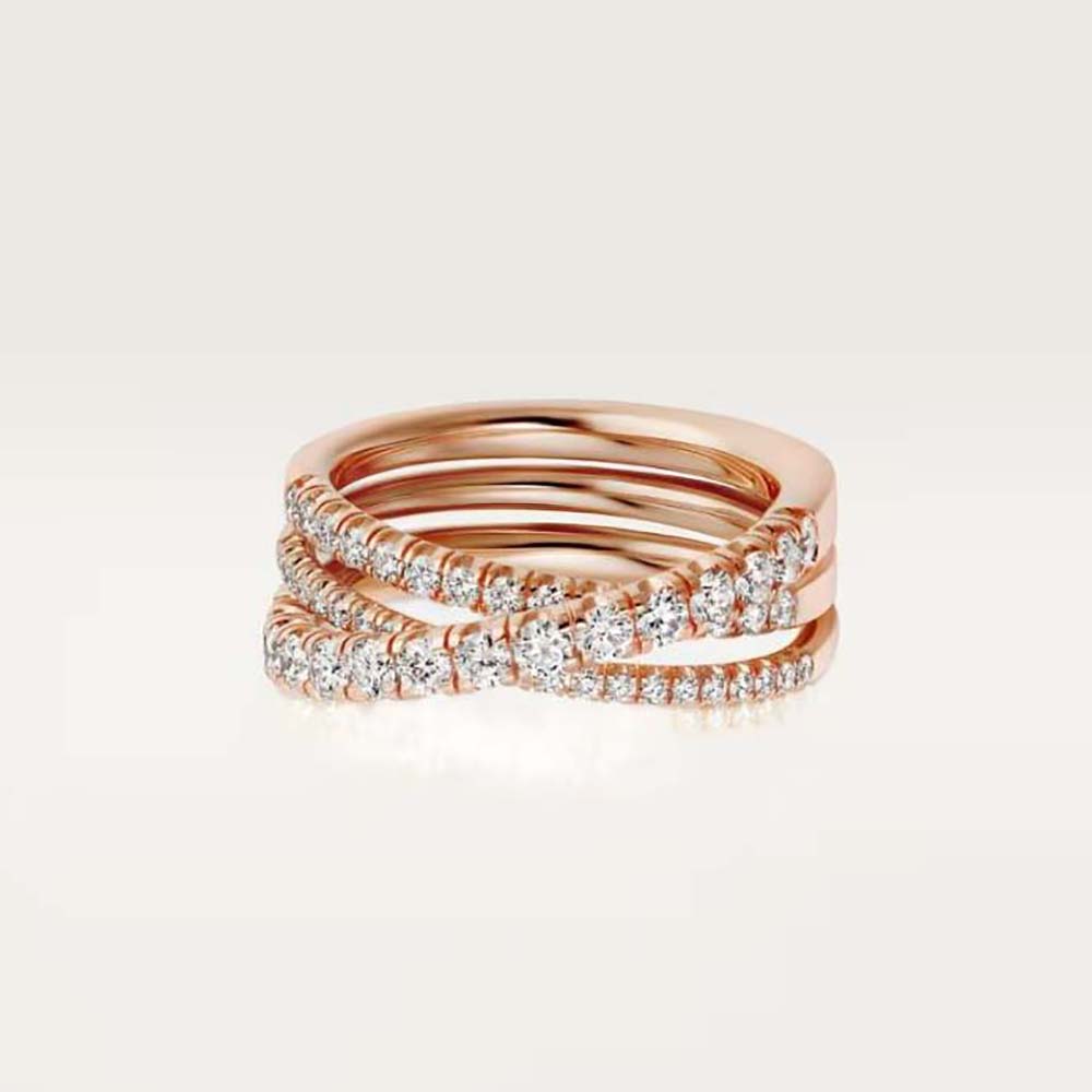 Cartier Women Etincelle De Cartier Ring in Rose Gold with Diamonds (1)