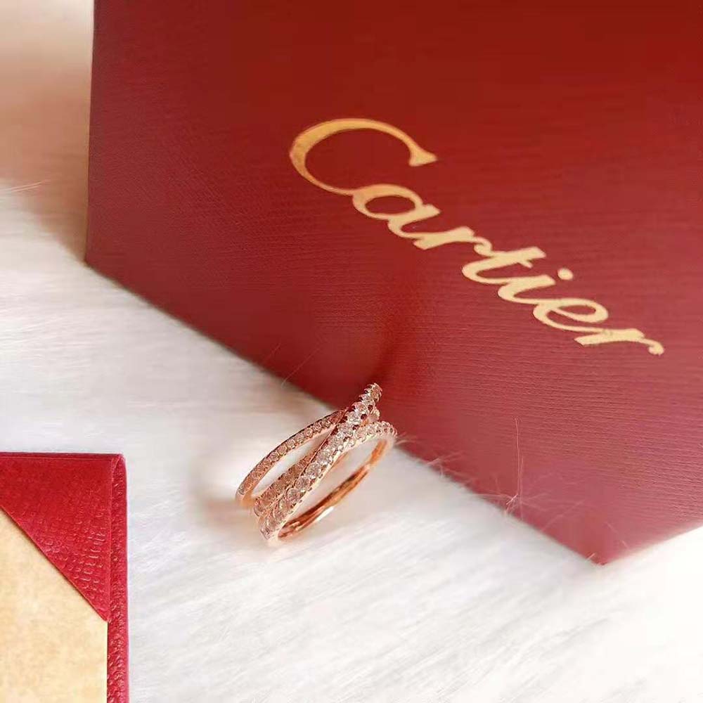 Cartier Women Etincelle De Cartier Ring in Rose Gold with Diamonds (3)