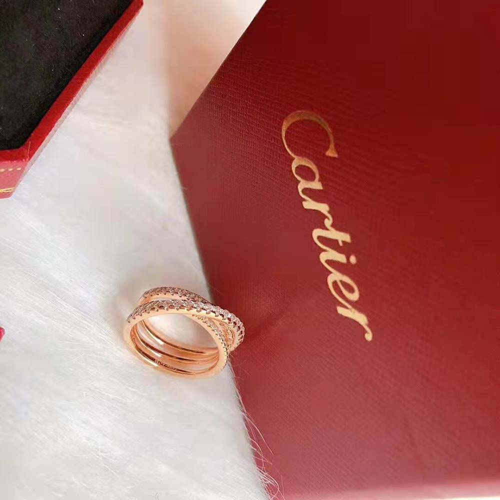 Cartier Women Etincelle De Cartier Ring in Rose Gold with Diamonds (4)
