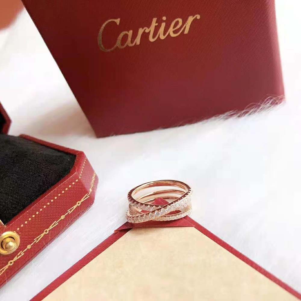 Cartier Women Etincelle De Cartier Ring in Rose Gold with Diamonds (5)