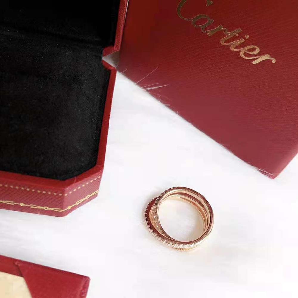 Cartier Women Etincelle De Cartier Ring in Rose Gold with Diamonds (6)