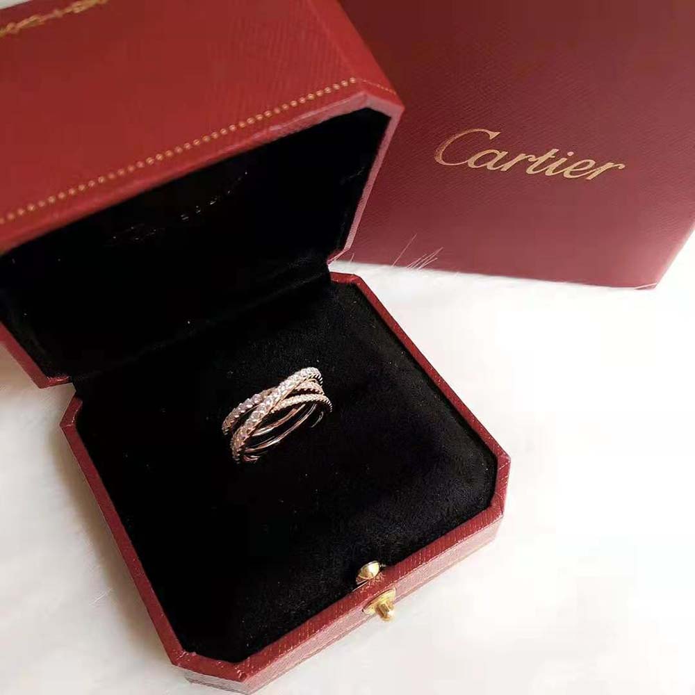 Cartier Women Etincelle De Cartier Ring in Rose Gold with Diamonds (7)