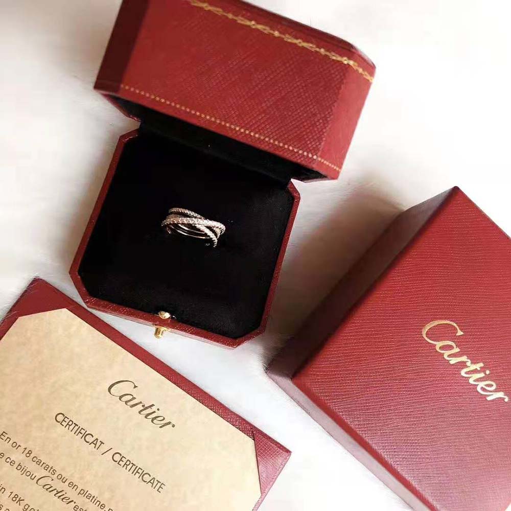 Cartier Women Etincelle De Cartier Ring in Rose Gold with Diamonds (8)