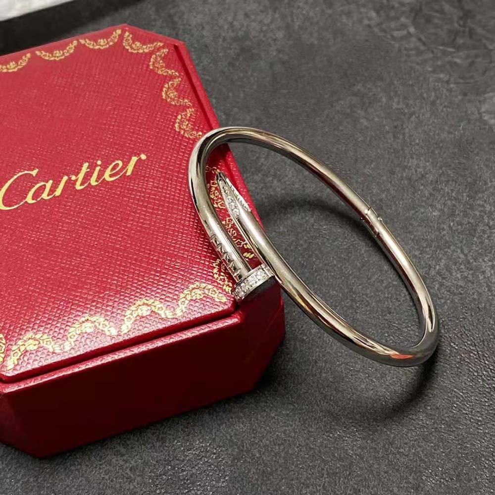 Cartier Women Juste Un Clou Bracelet in White Gold (9)