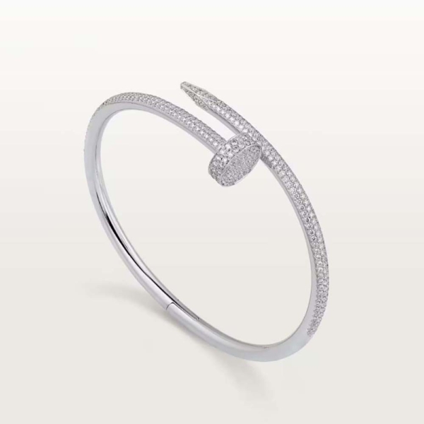 Cartier Women Juste Un Clou Bracelet in White Gold with Diamonds (1)