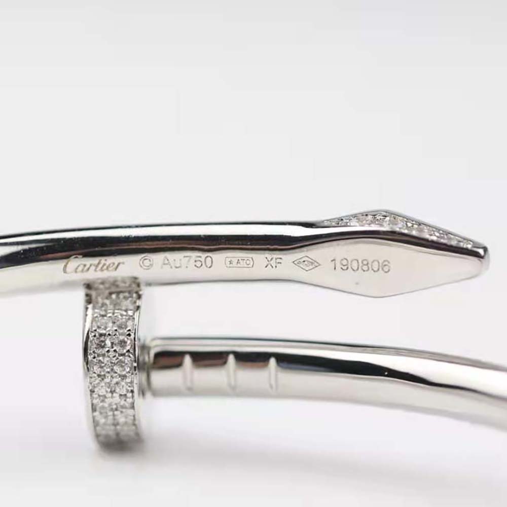 Cartier Women Juste Un Clou Bracelet in White Gold with Diamonds (7)