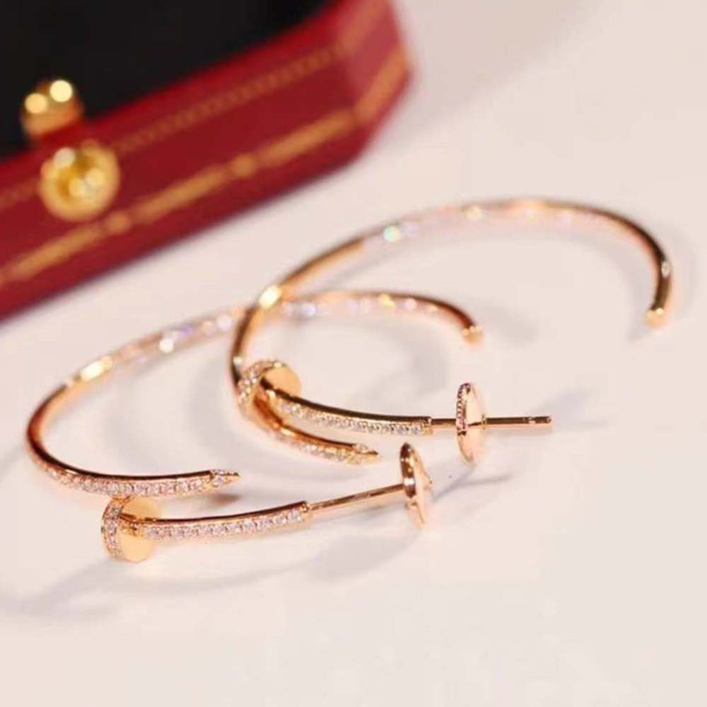 Cartier Women Juste Un Clou Earrings in Rose Gold (4)