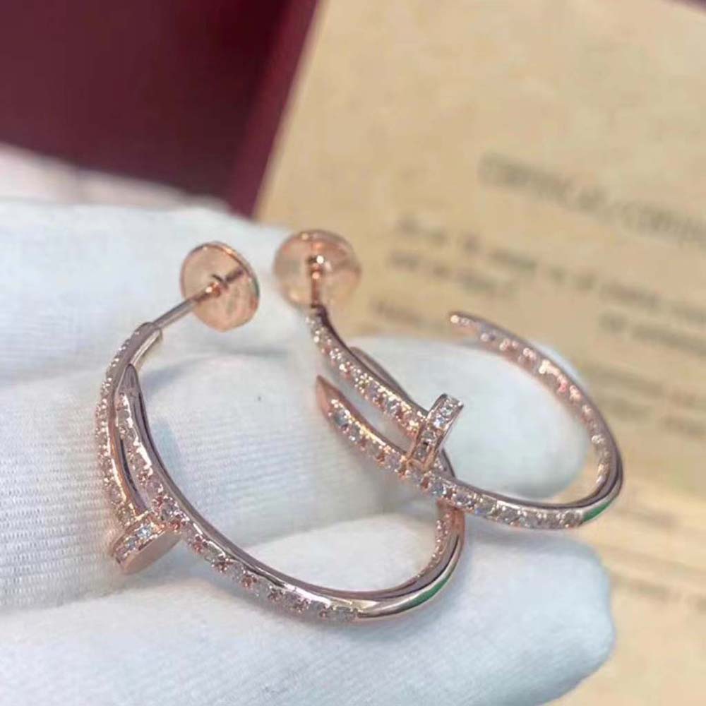 Cartier Women Juste Un Clou Earrings in Rose Gold (6)