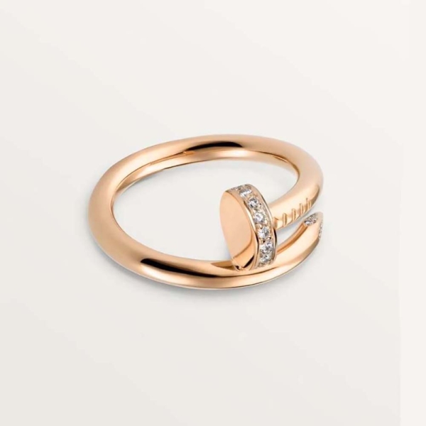 Cartier Women Juste Un Clou Ring in Rose Gold with Diamonds (1)