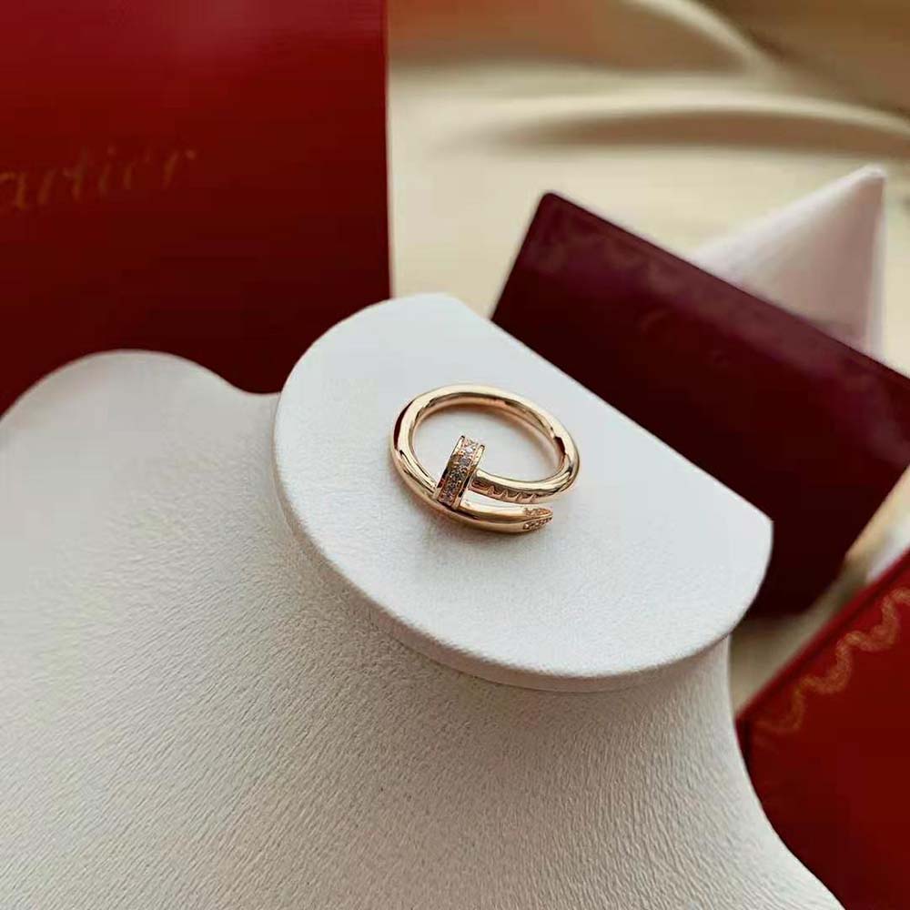 Cartier Women Juste Un Clou Ring in Rose Gold with Diamonds (3)