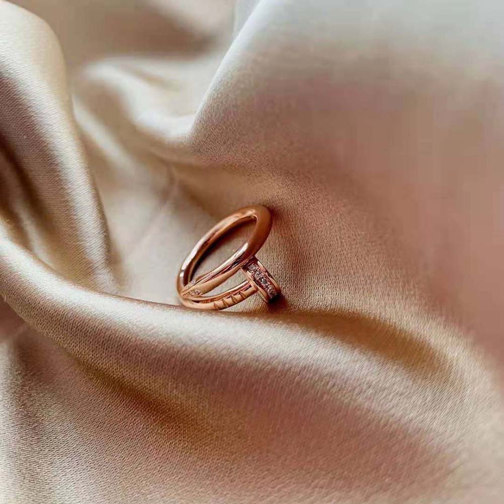 Cartier Women Juste Un Clou Ring in Rose Gold with Diamonds (7)