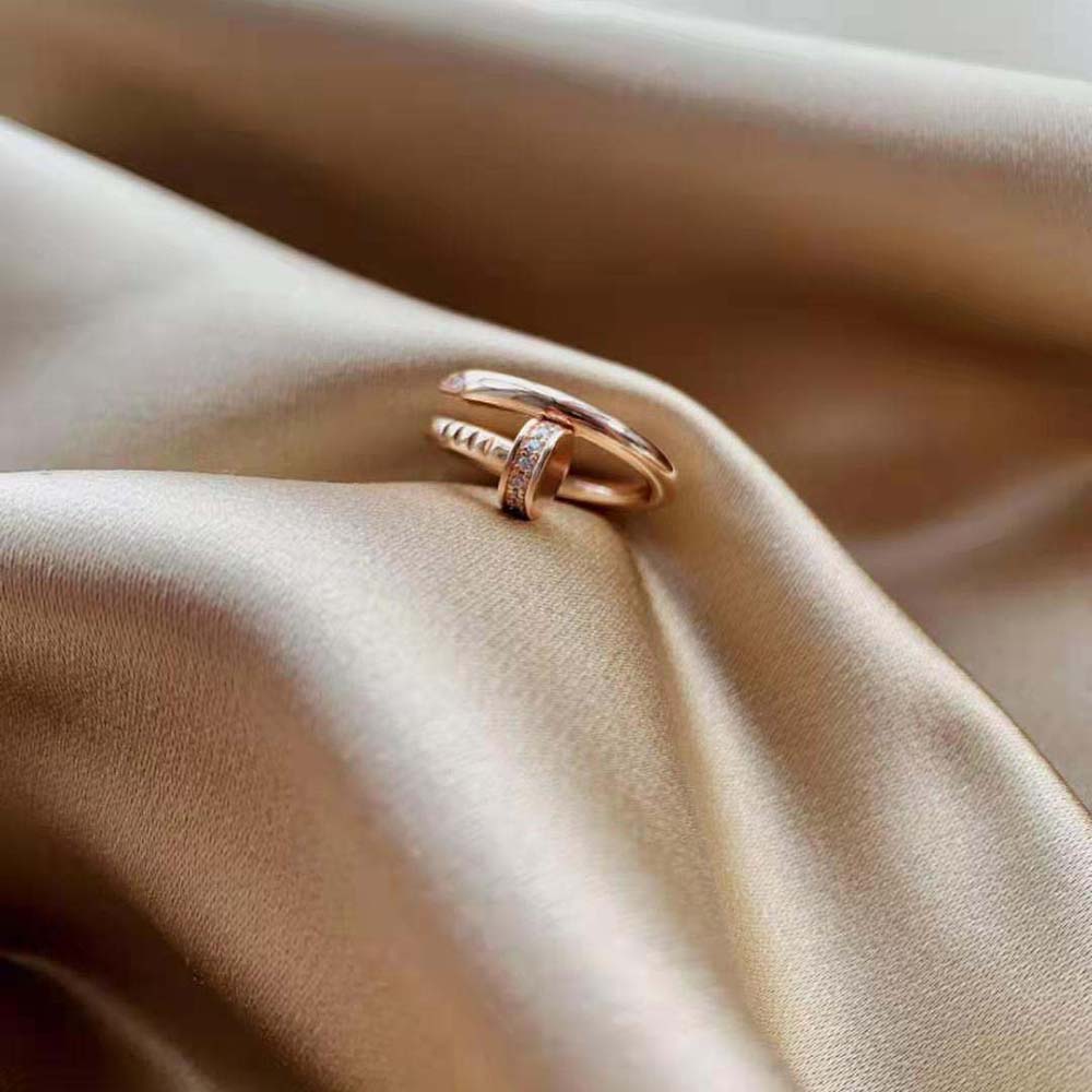 Cartier Women Juste Un Clou Ring in Rose Gold with Diamonds (9)