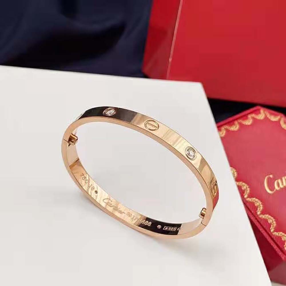 Cartier Women Love Bracelet in Rose Gold with Diamonds (3)