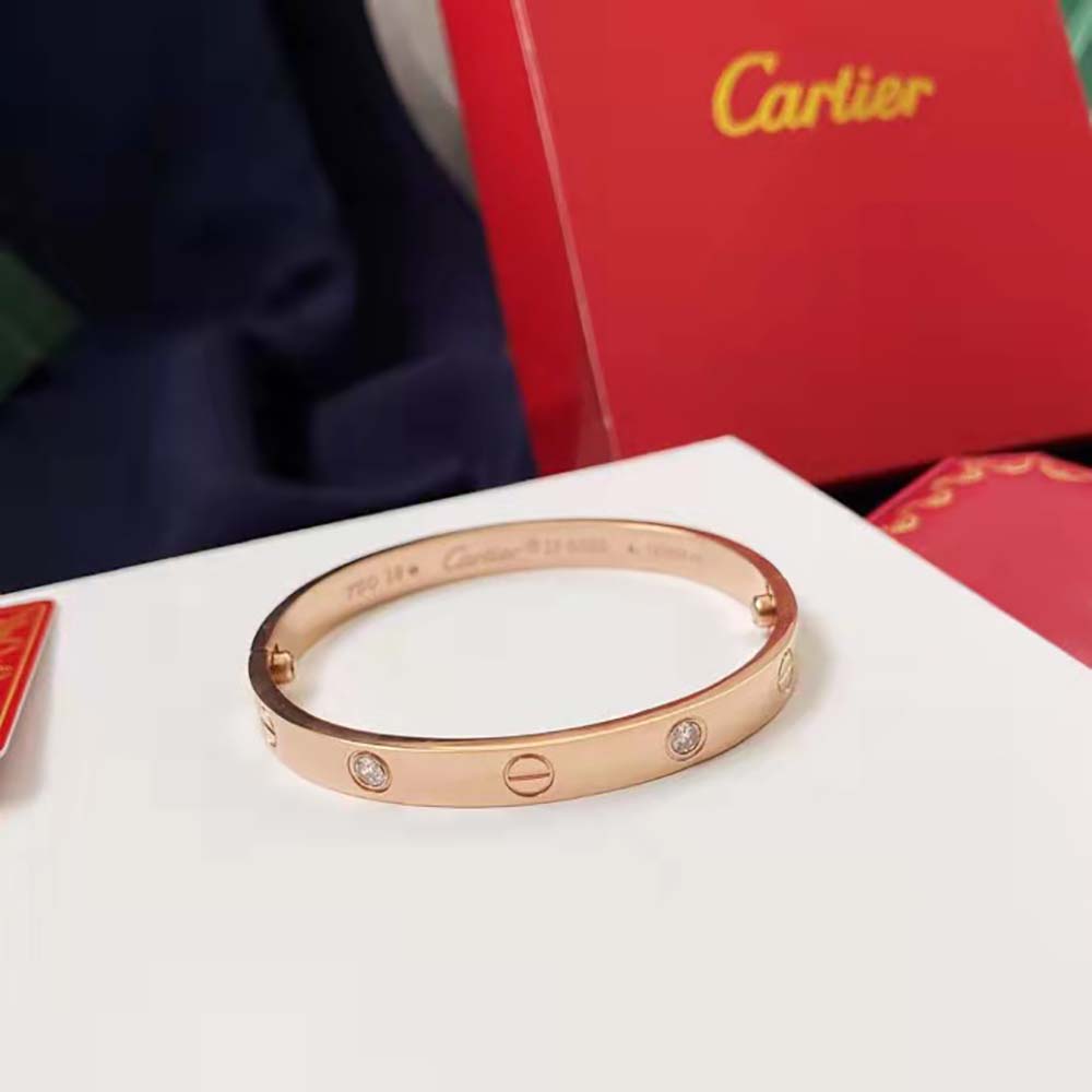 Cartier Women Love Bracelet in Rose Gold with Diamonds (4)