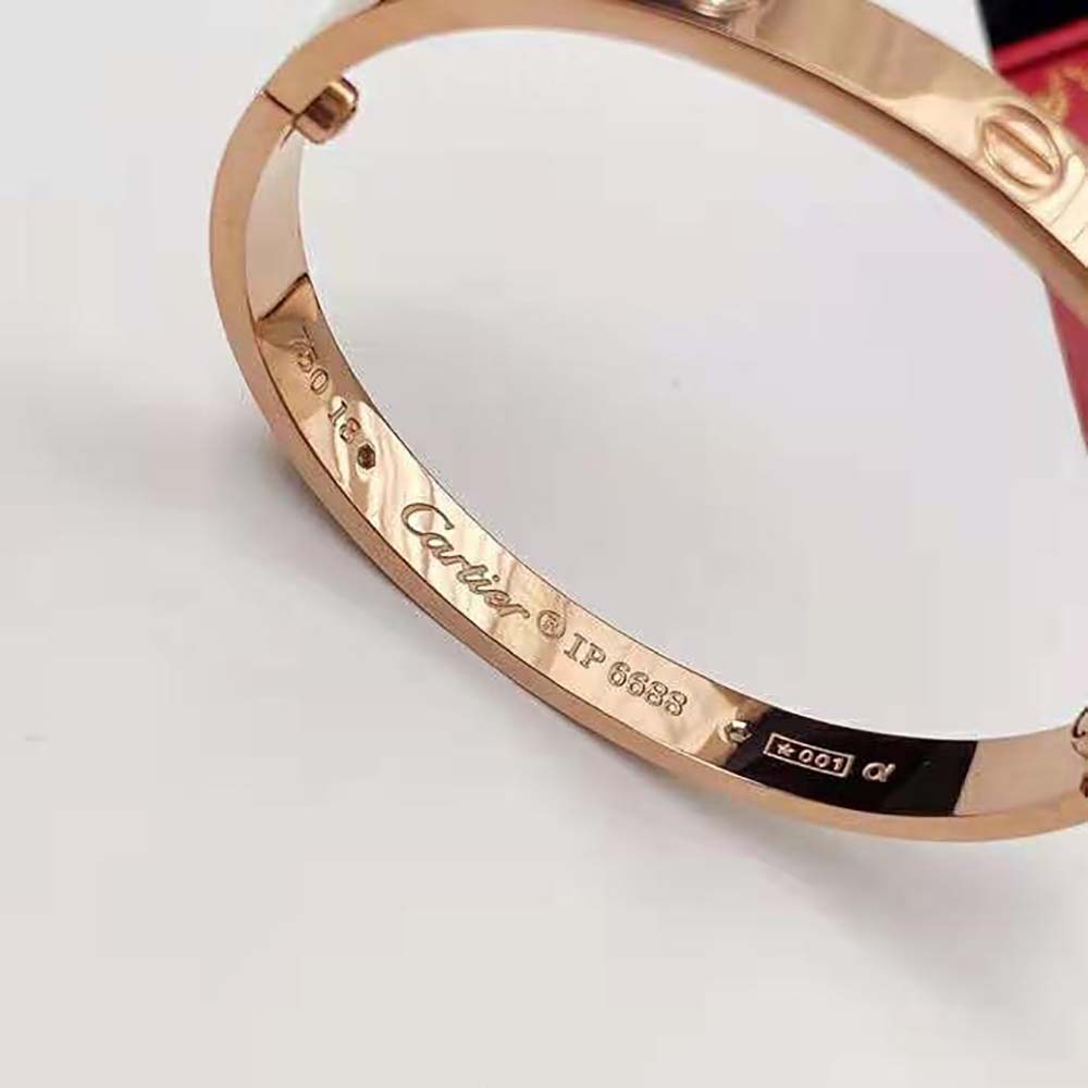 Cartier Women Love Bracelet in Rose Gold with Diamonds (5)