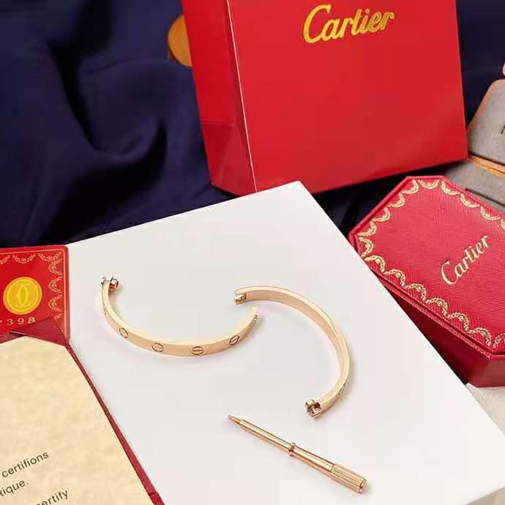 Cartier Women Love Bracelet in Rose Gold with Diamonds (9)