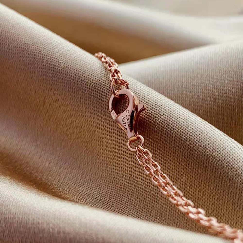 Cartier Women Love Necklace in Rose Gold with Diamonds (8)