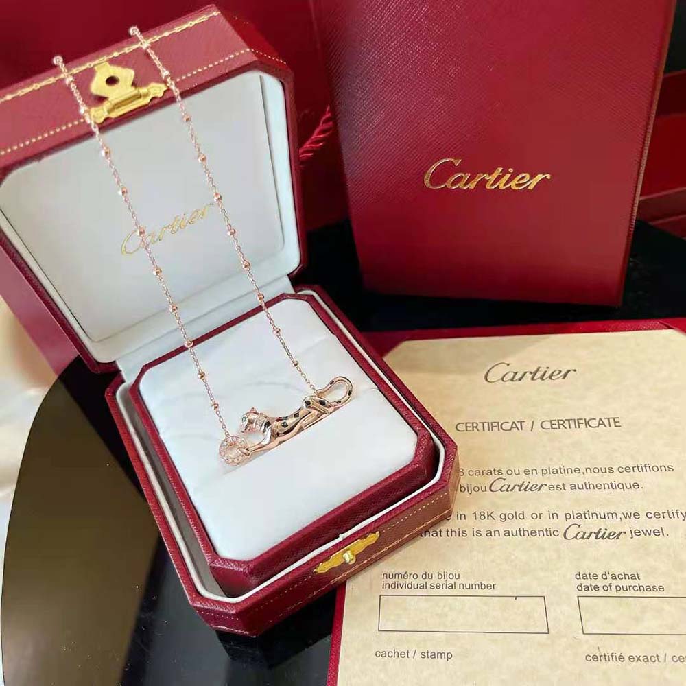 Cartier Women Panthère De Cartier Necklace in Rose Gold (2)