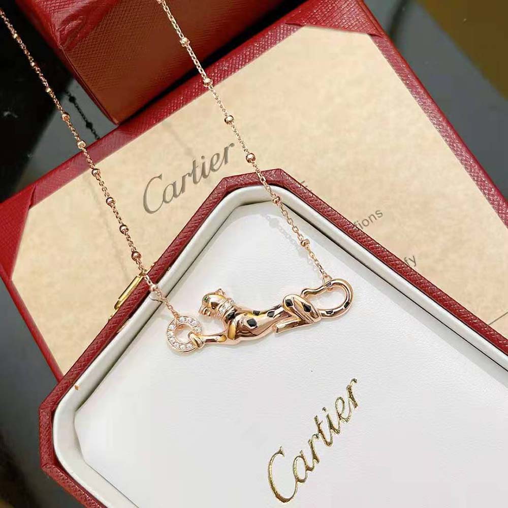 Cartier Women Panthère De Cartier Necklace in Rose Gold (6)